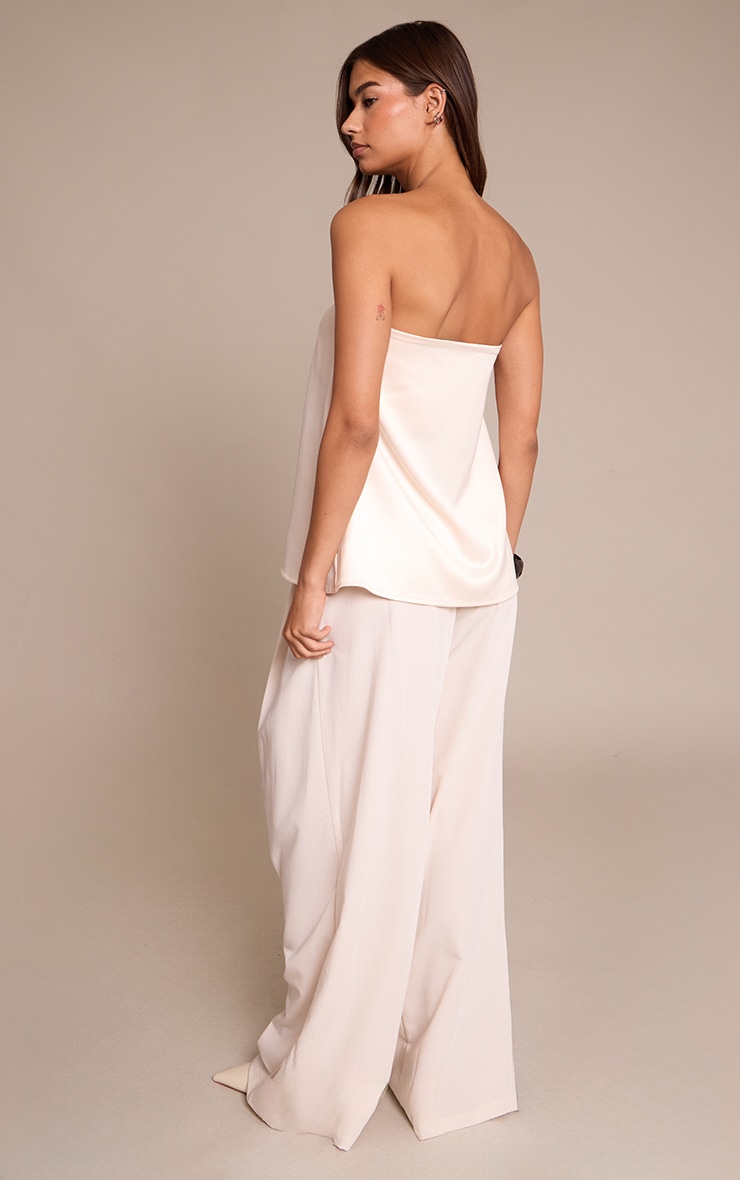 Champagne Bandeau Asymmetric Detail Top image 2
