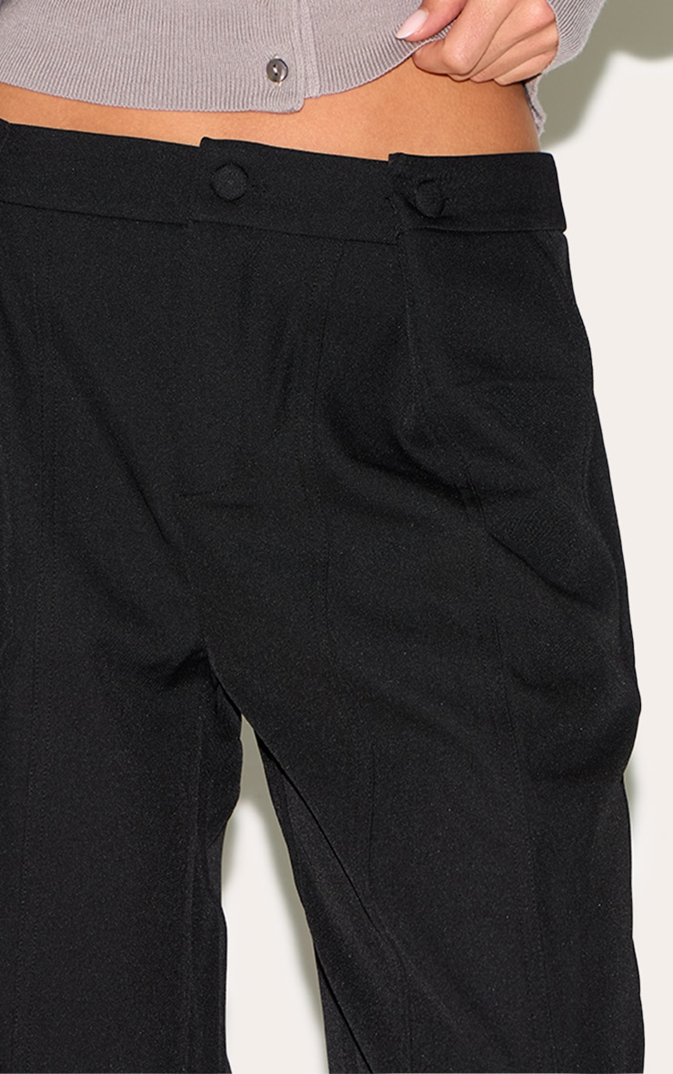 Black Adjustable Waist Tailored Pants image 4