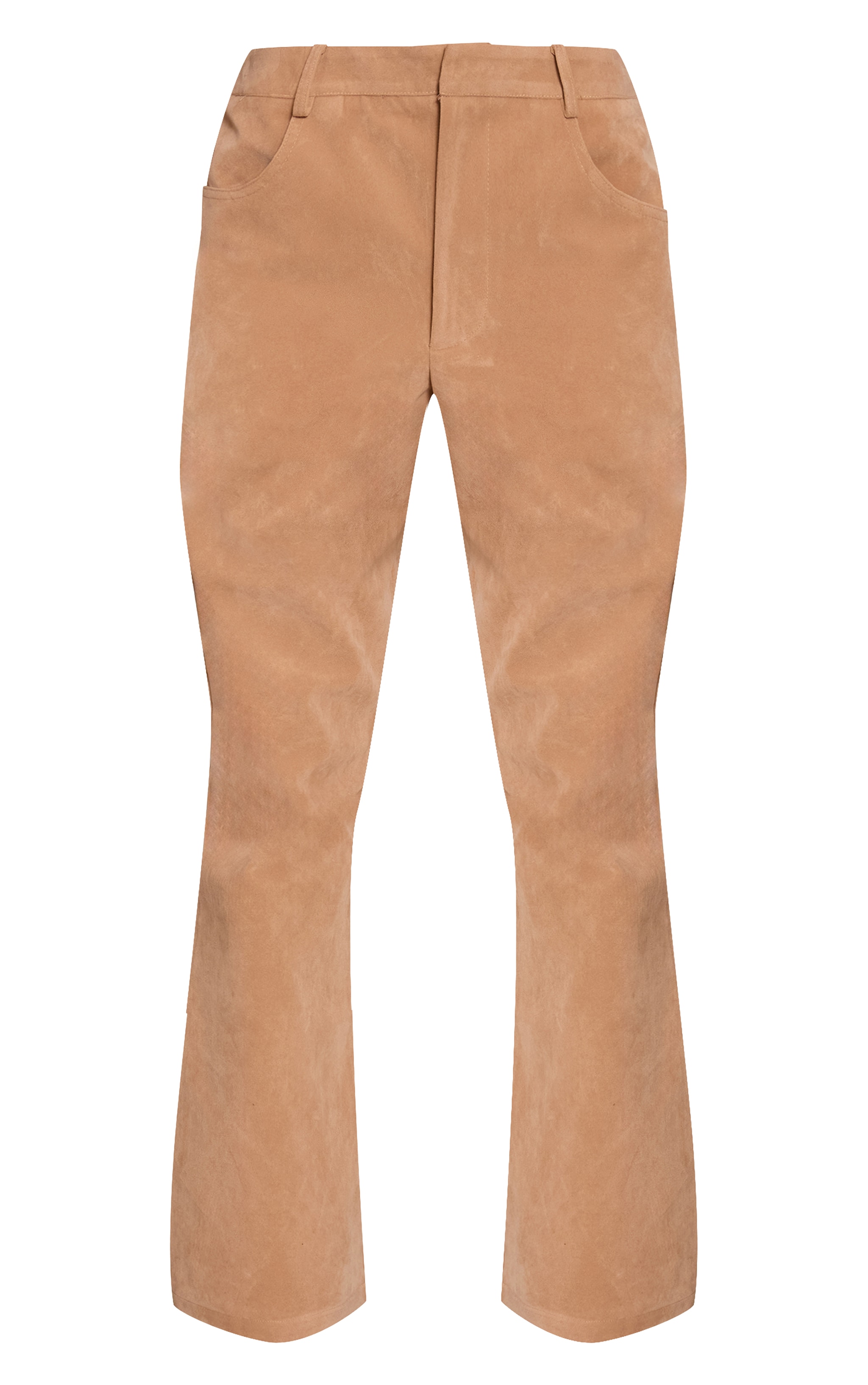 Pantalon flare en suédine sable image 5