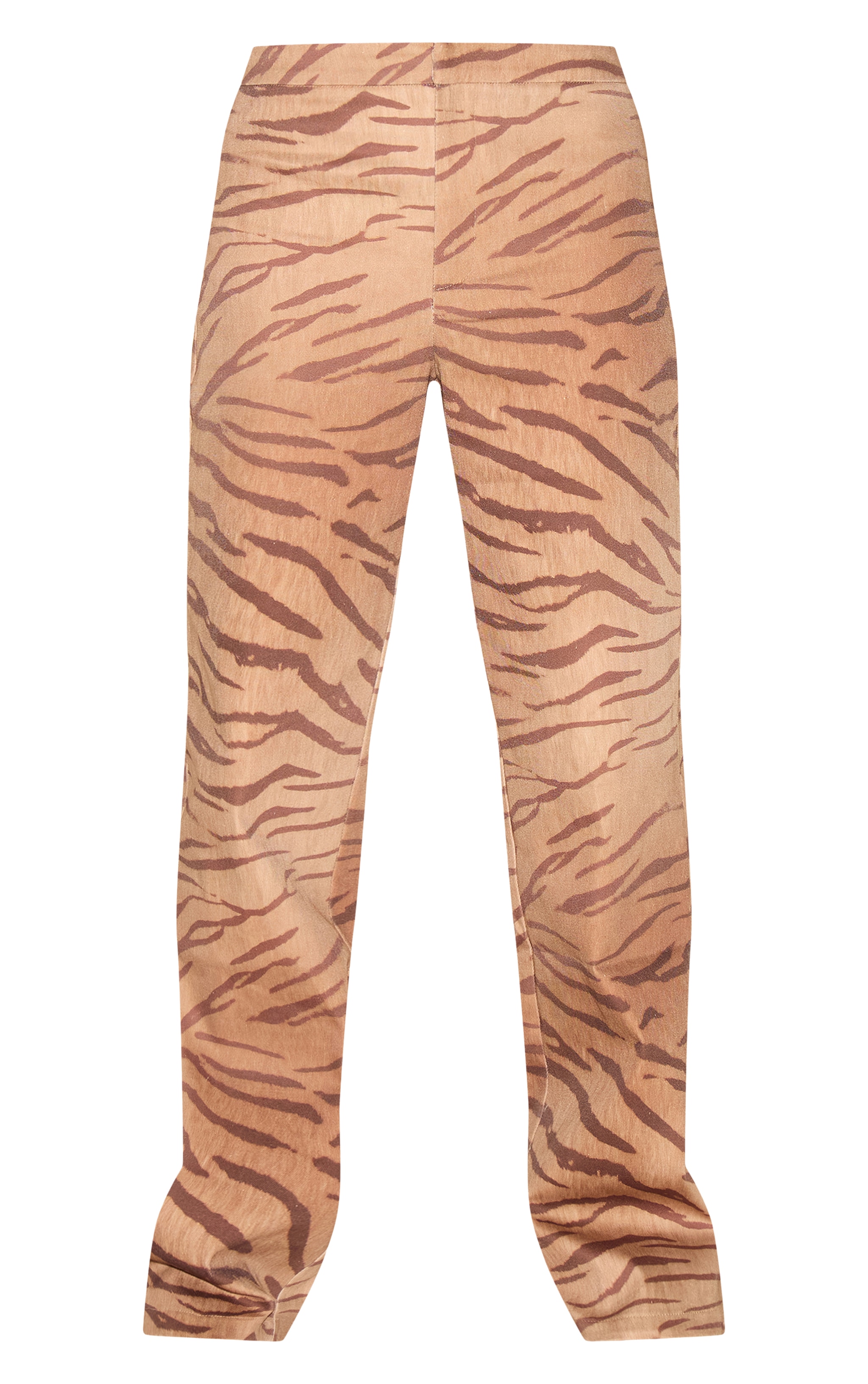 Brown Tiger Printed Pants image 5