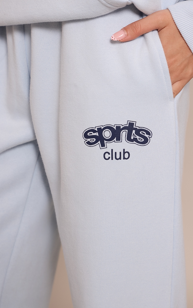 Light Blue PLT Sports Club Cuffed Sweatpants image 4