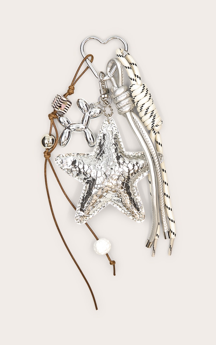 Silver Star Bag Charm image 3