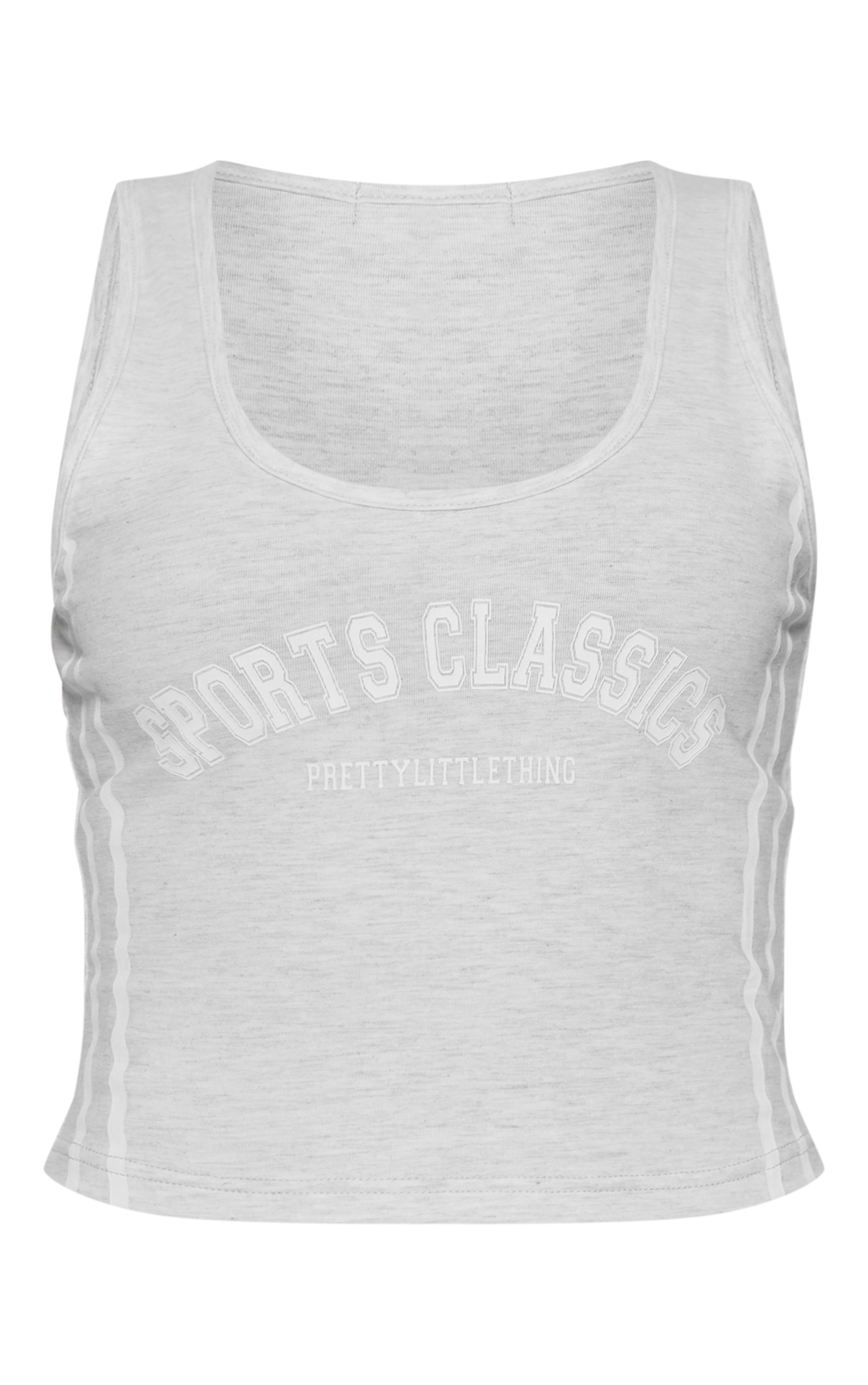 Petite Ash Grey Jersey Graphic Tank Top image 2