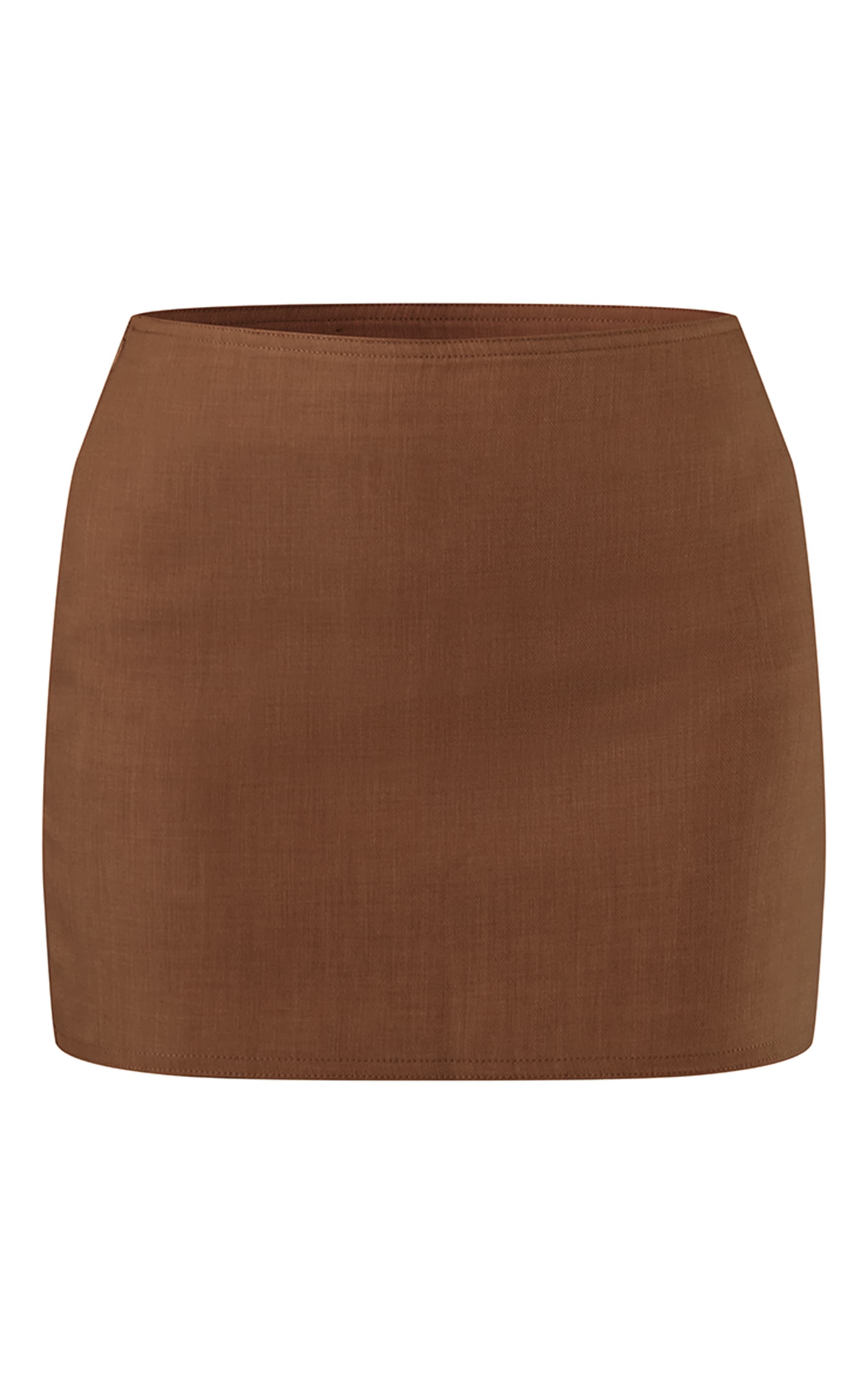 PLT Label Light Tobacco Tailored Micro Mini Skirt image 6