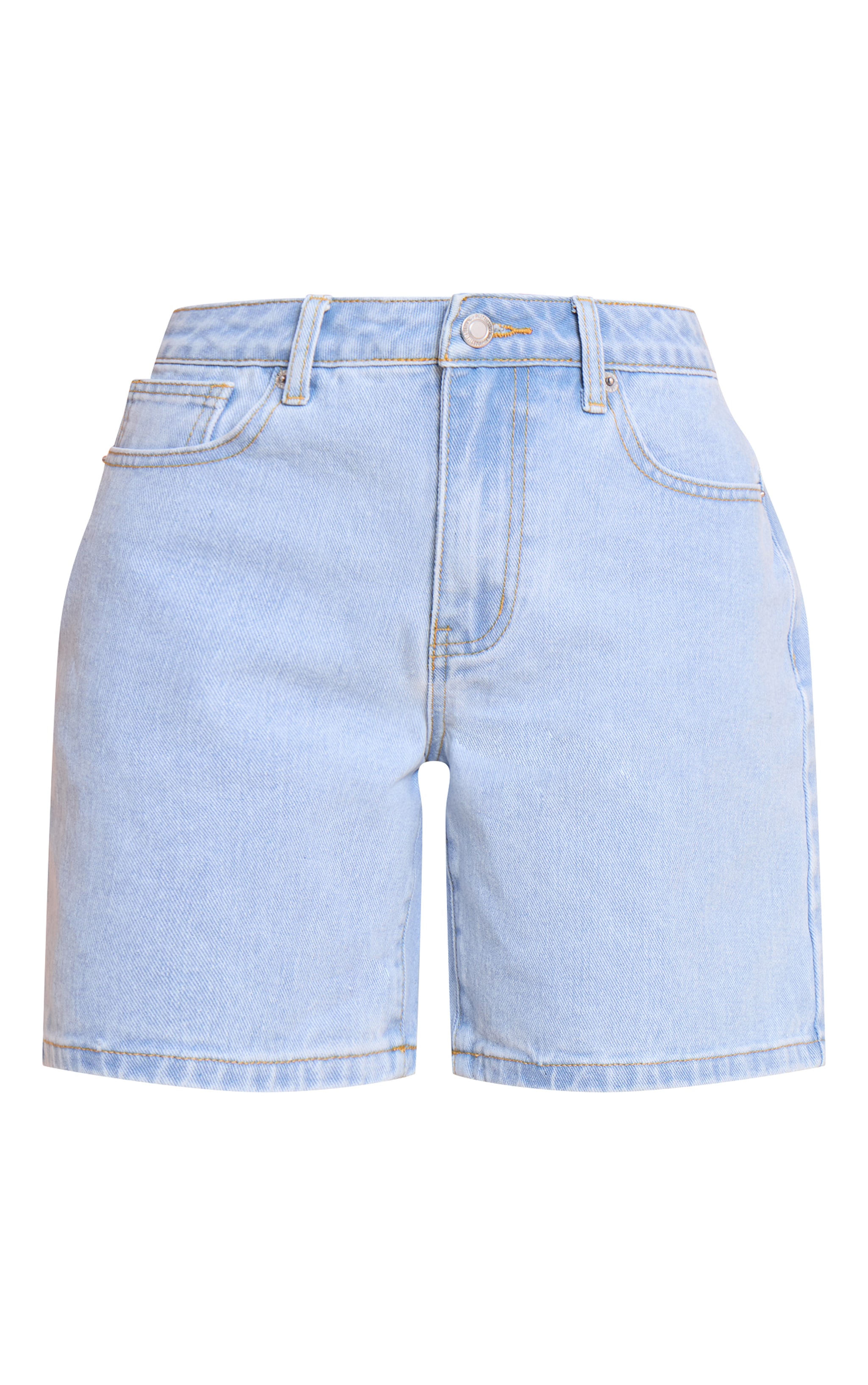 Petite Light Blue Low Rise Baggy Boyfriend Shorts image 6