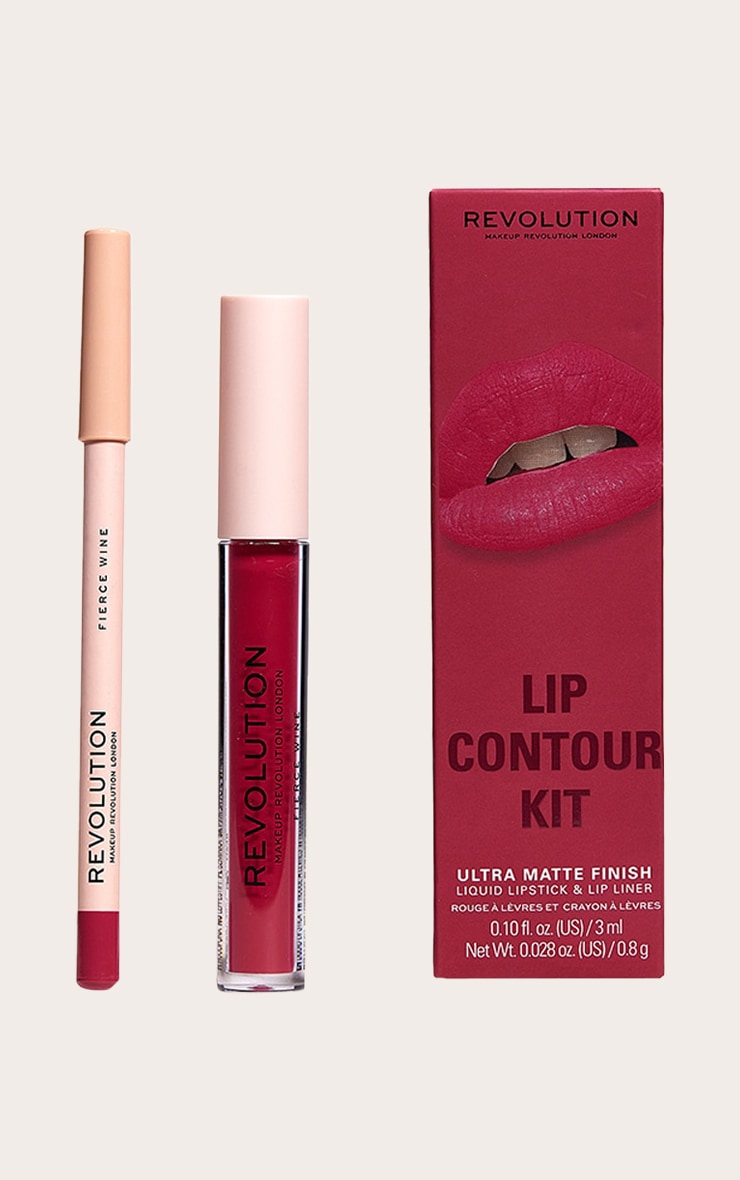 Makeup Revolution Kit de contour des lèvres Fierce Wine image 1