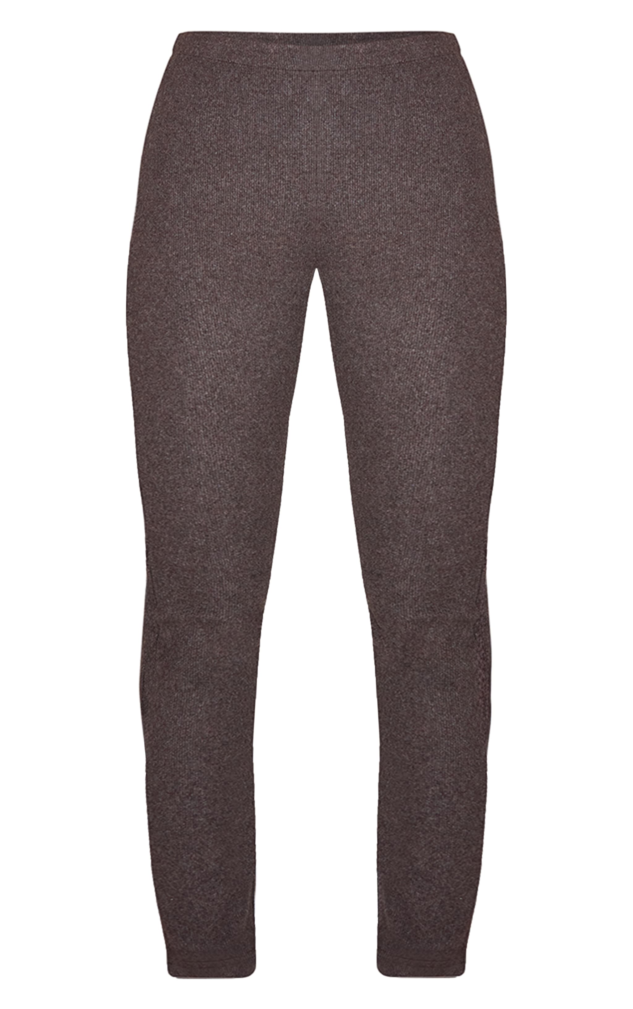 Legging côtelé brossé chocolat image 5