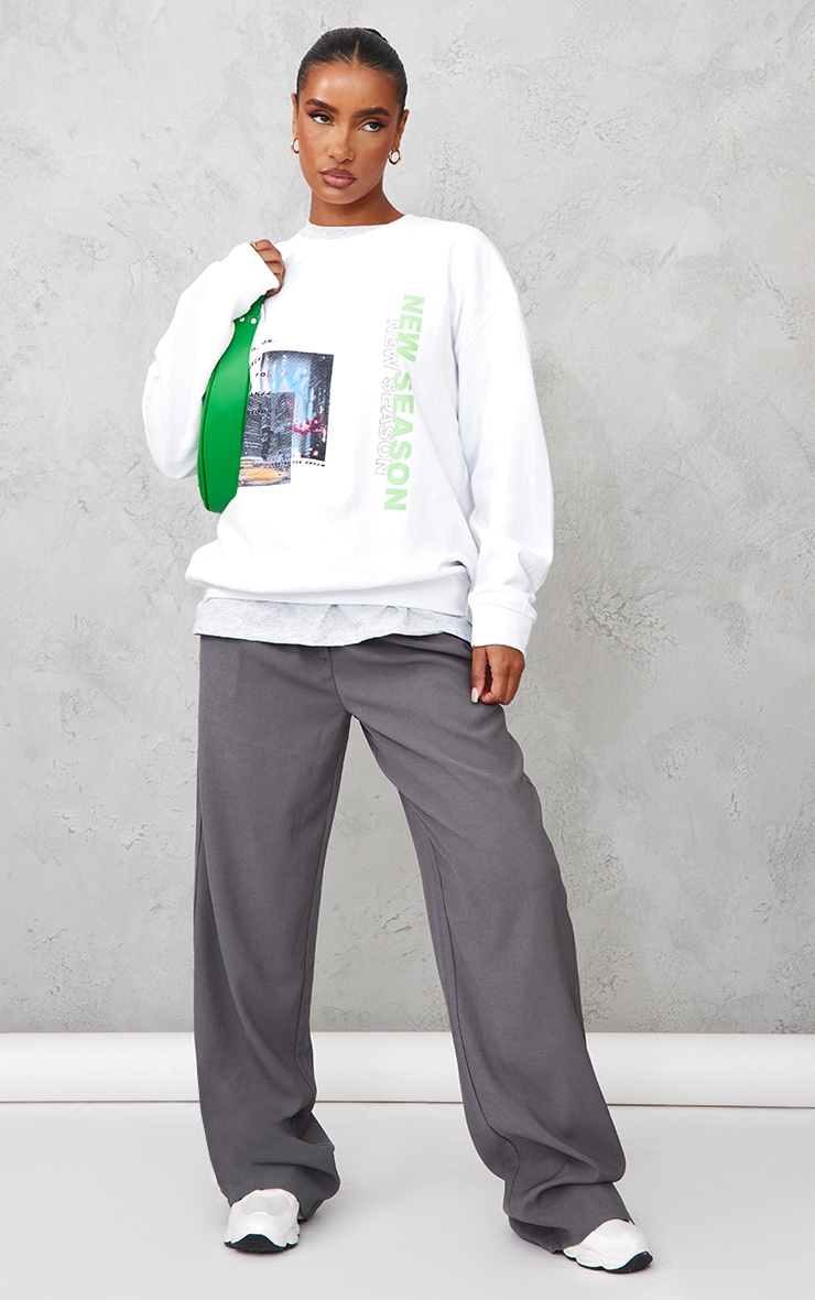 Cream New Season City Print Sweatshirt