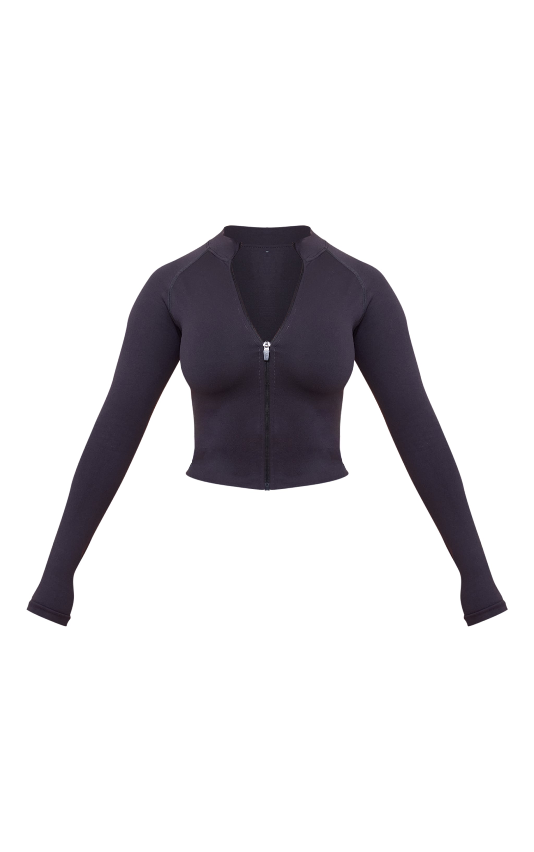 SHAPE CHARCOAL SEAMLESS ACTIVE ZIP THROUGH JACKET image 5