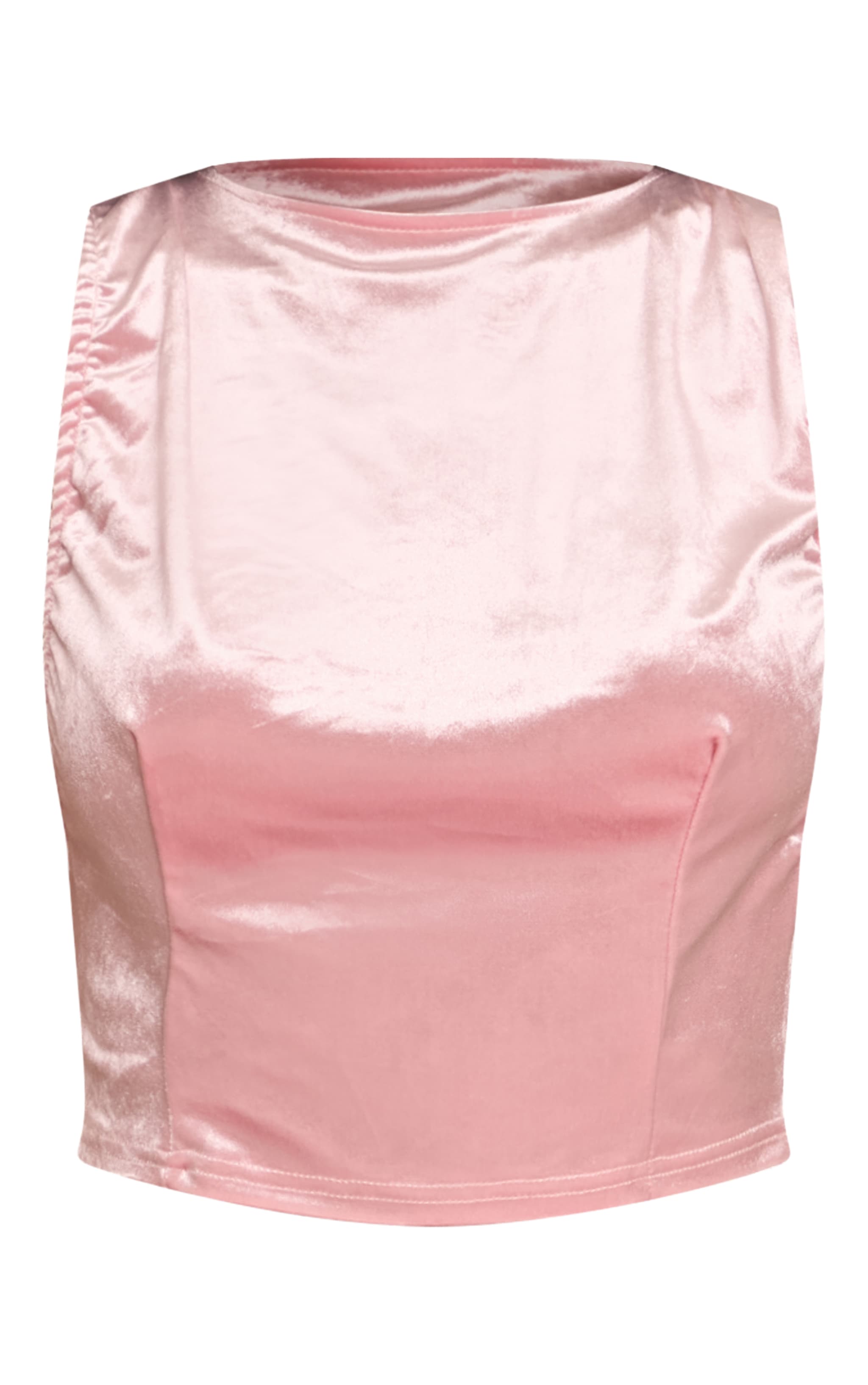 Pastel Pink Velvet Bow Back Top image 5