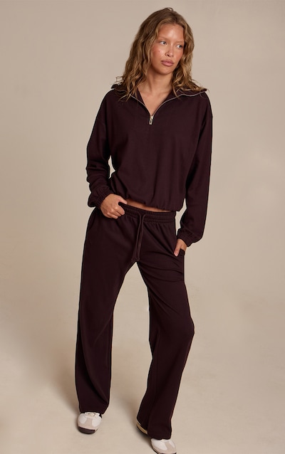 Dark Brown Drawstring Soft Touch Pants