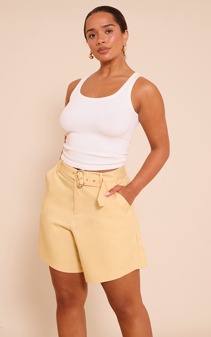 Shape Butter Yellow Gold Wave Trim Tailored Jorts image 4