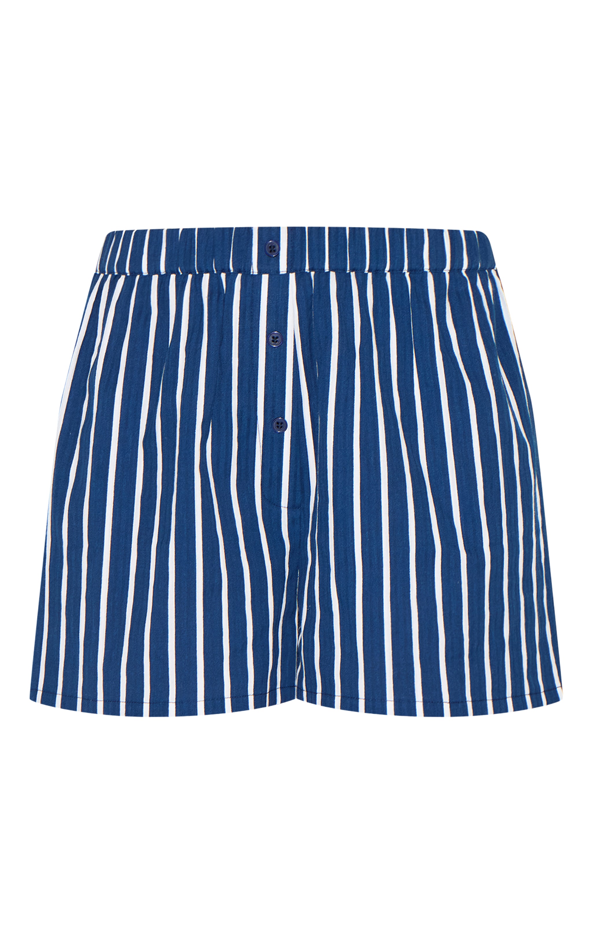 Navy Striped Floaty Shorts image 6