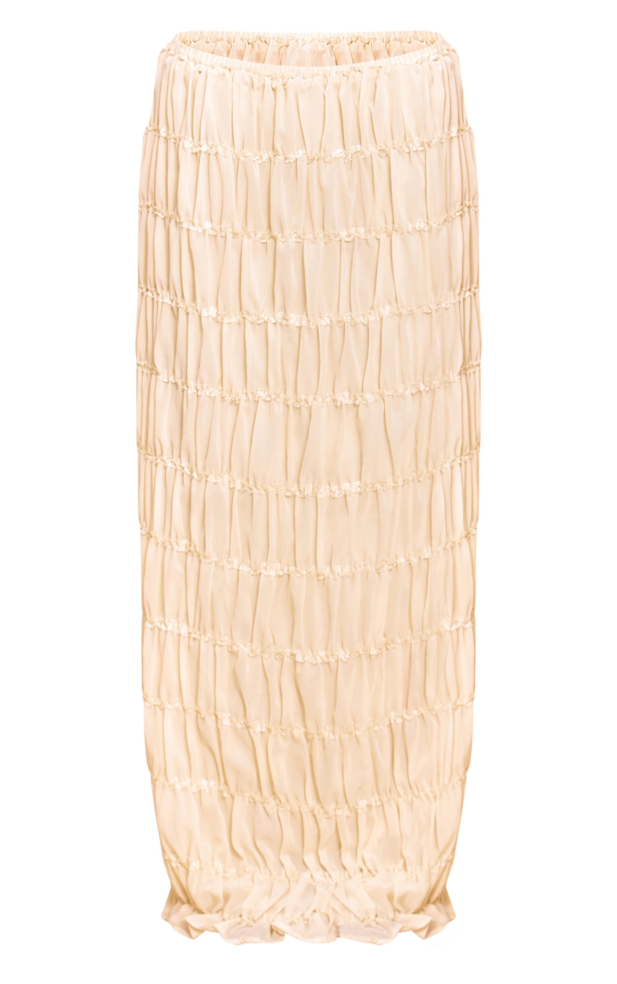 Petite Cream Chiffon Maxi Skirt image 5