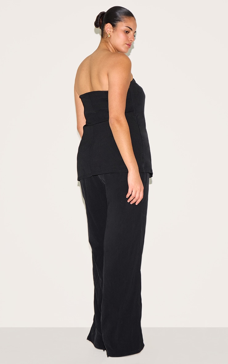 Combinaison évasée longue Plus Noire Tissée Tailleur Bandeau image 2