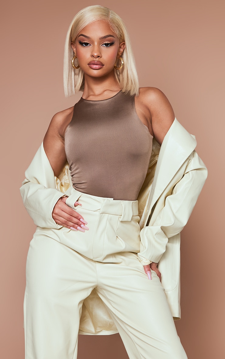 Espresso Slinky Racer Bodysuit