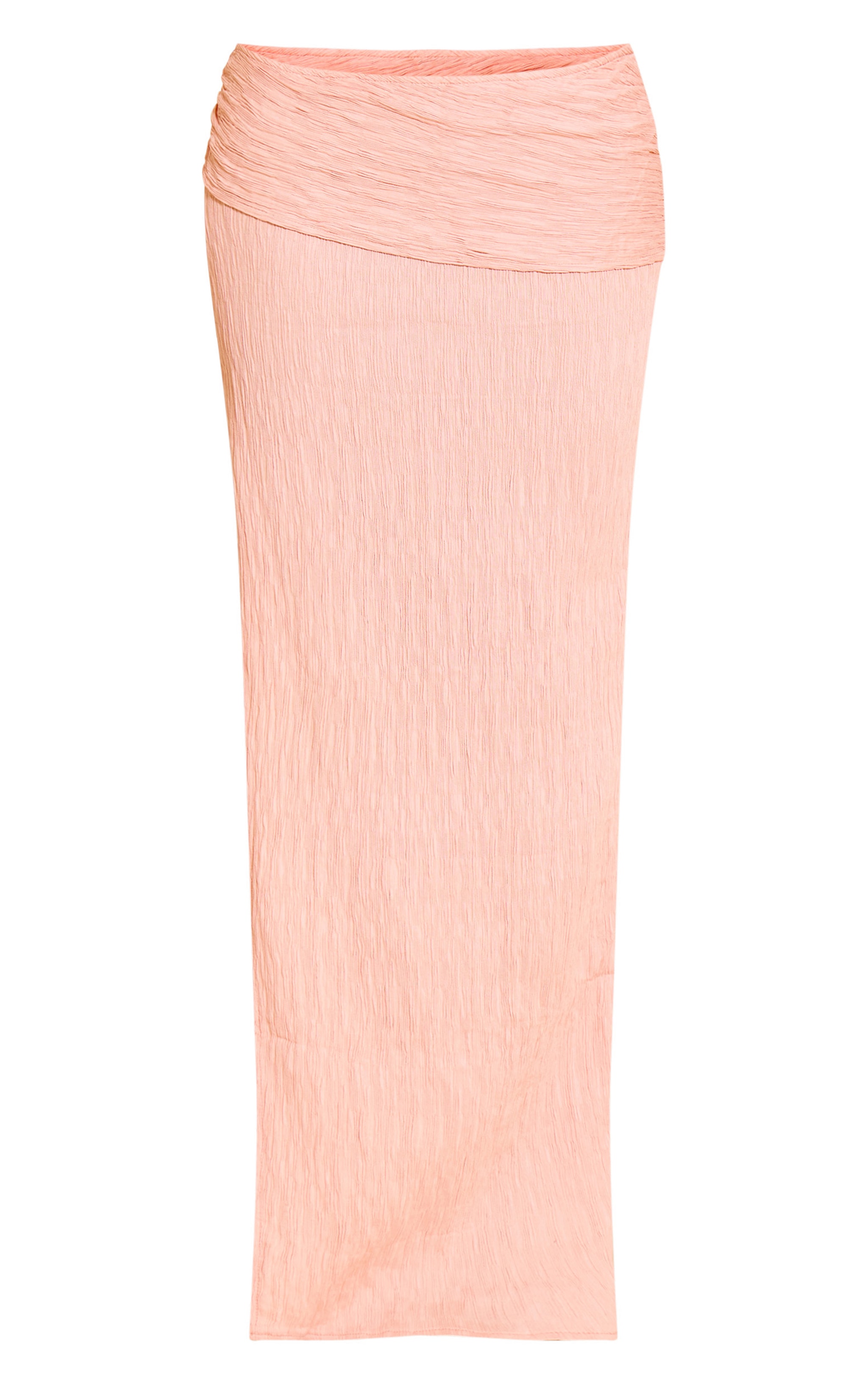 Pink Woven Textured Maxi Skirt image 5