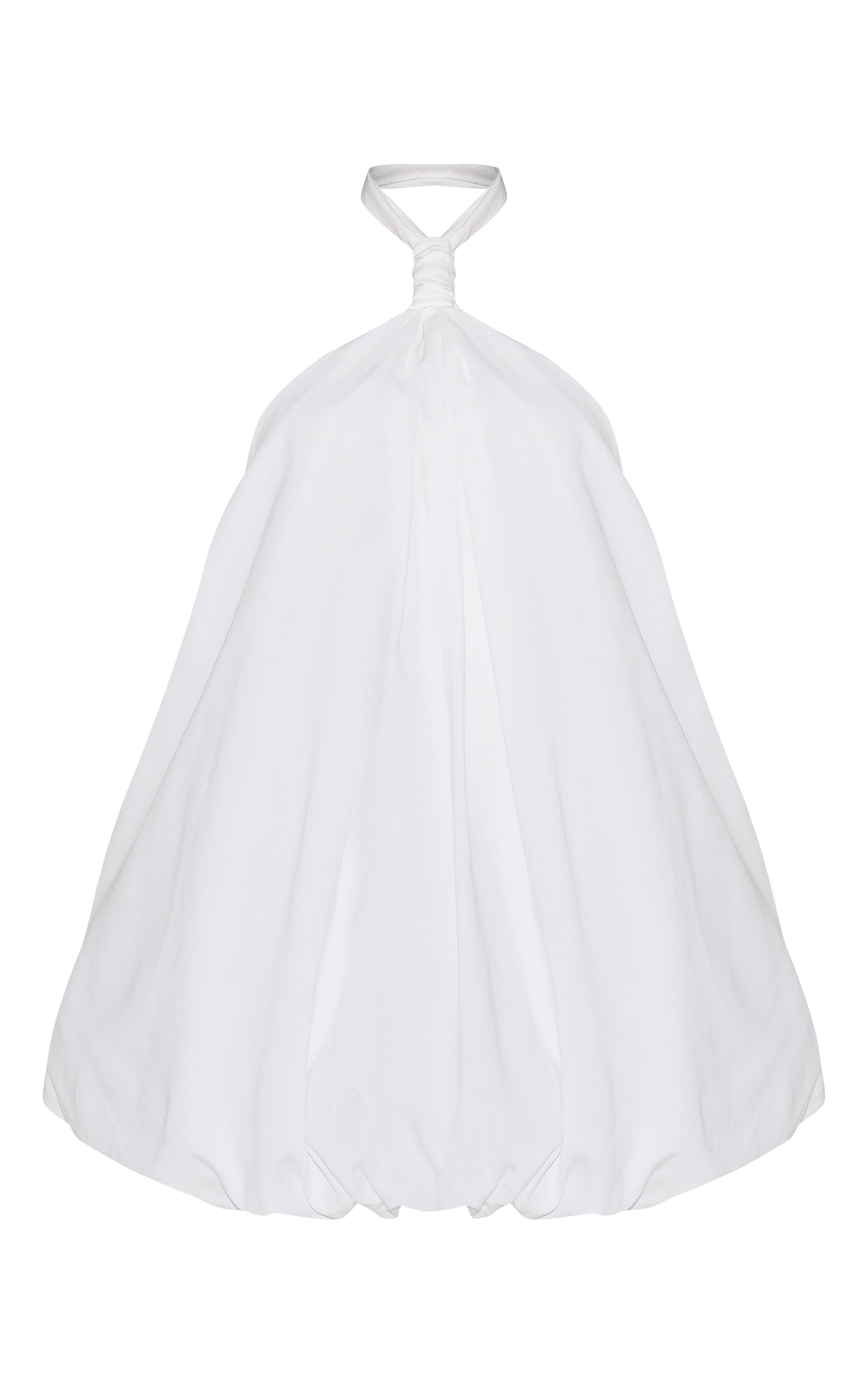 Mini robe bouffante blanche à dos nu image 5