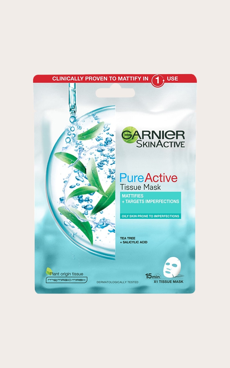 Garnier Pure Active Tea Tree and Salicylic Acid Sheet Mask 23g image 1