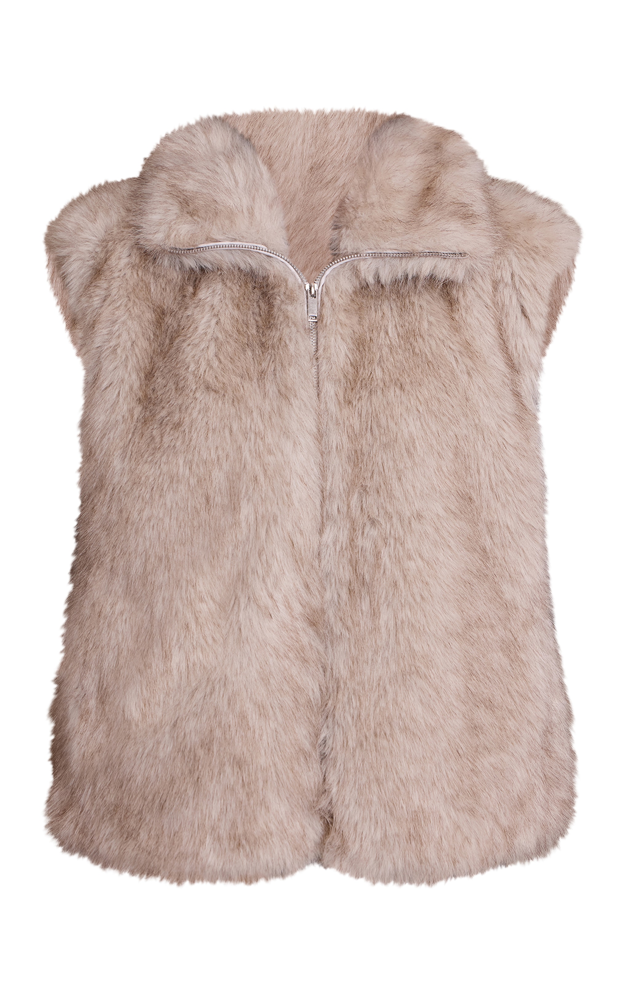 Grey Faux Fur Vest image 5
