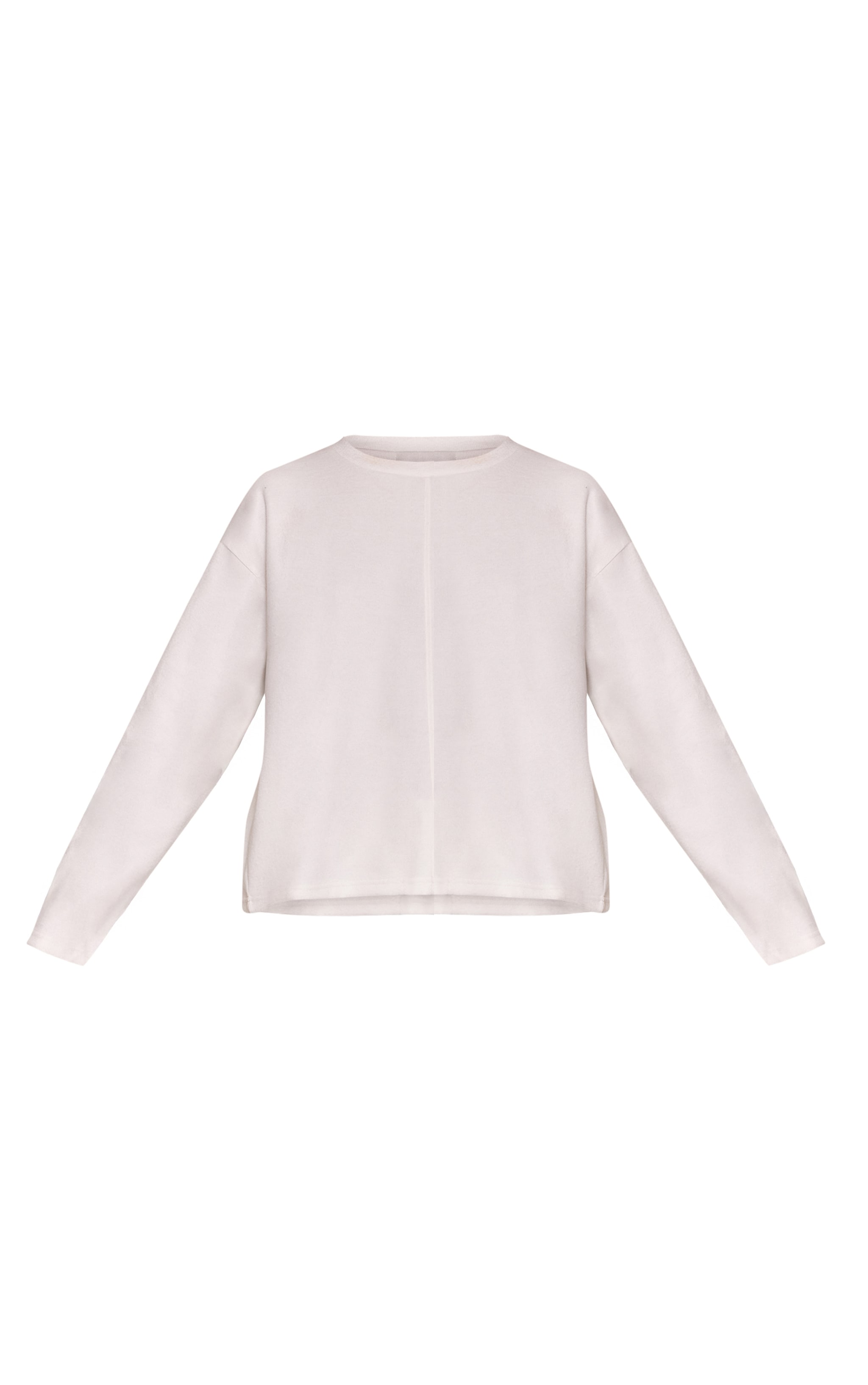 Cream Soft Rib Sweatshirt image 5