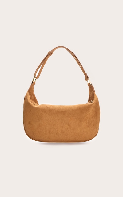 Tan Suede Oversized Slouchy Shoulder Bag