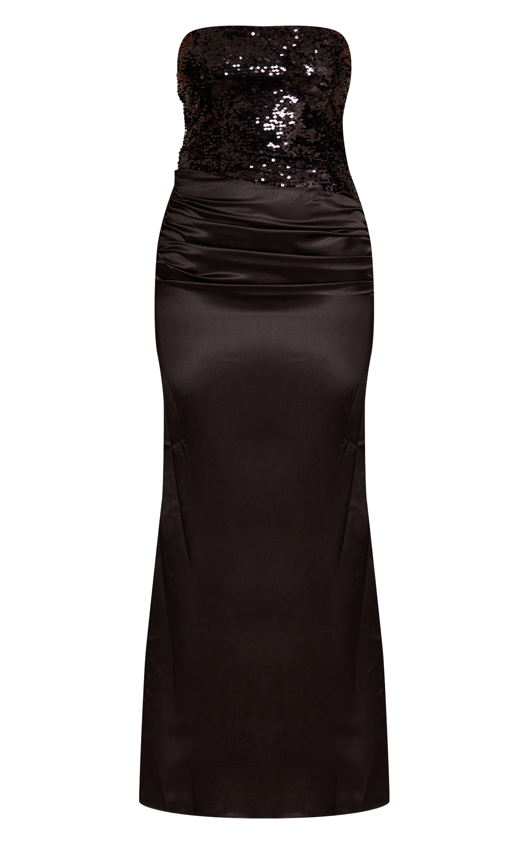 Black Sequin Asymmetric Maxi Dress image 5