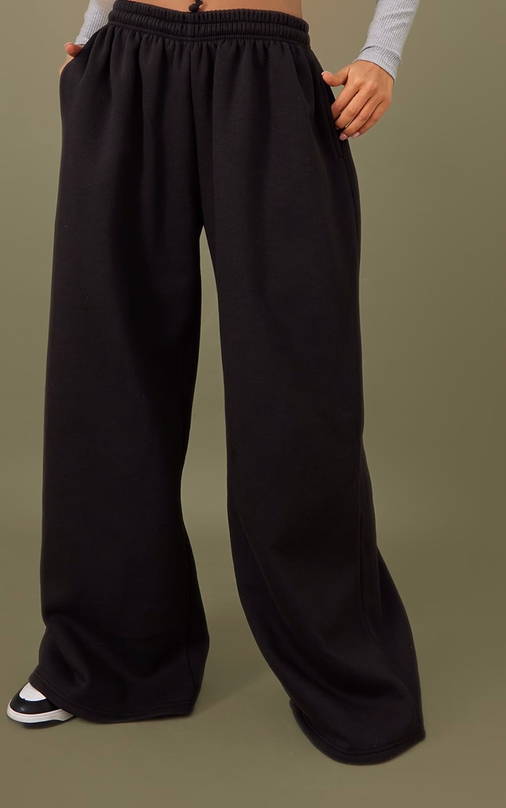 Tall Black Super Wide Leg Sweatpants image 4