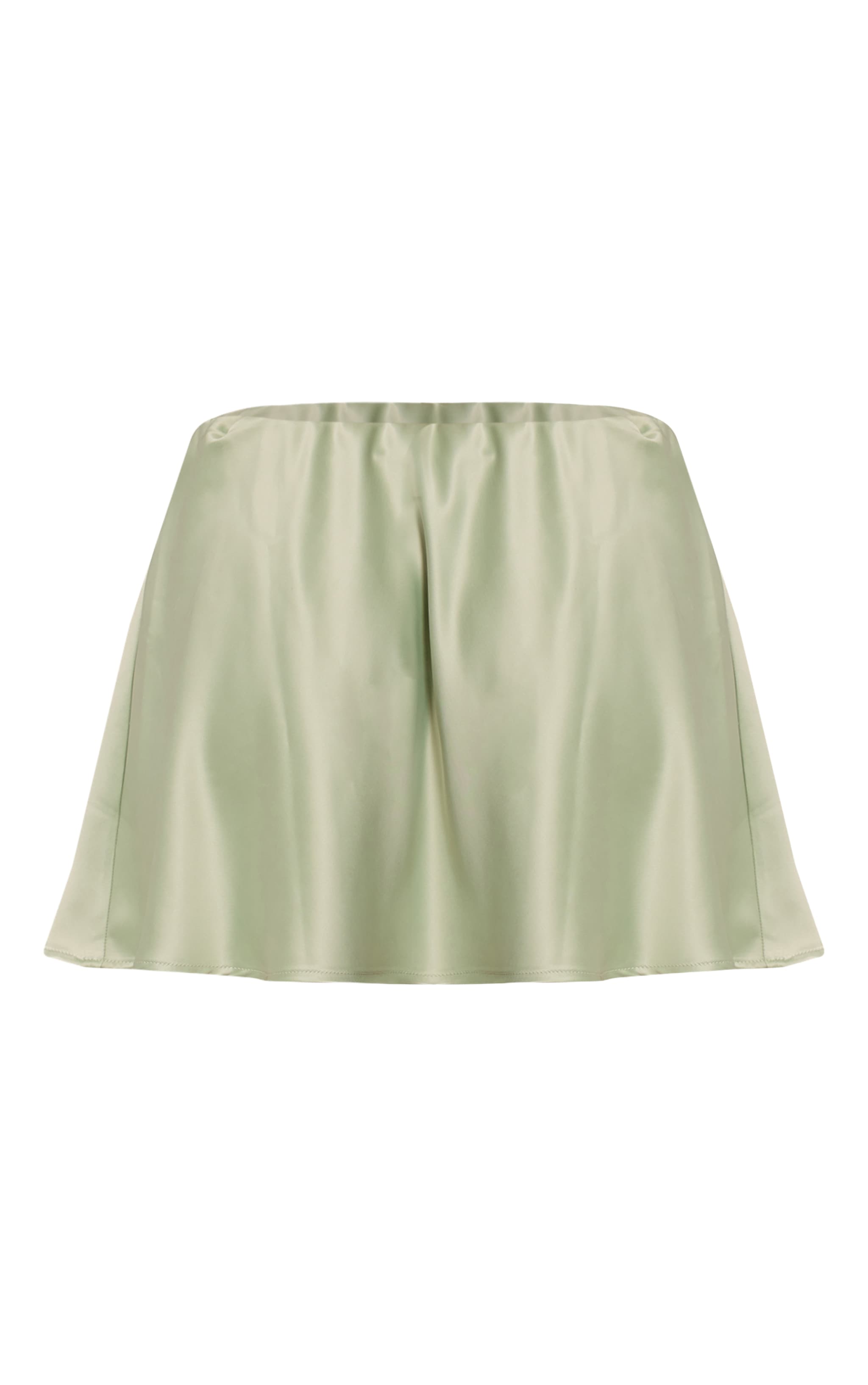 Sage Satin Floaty Mini Skirt image 6