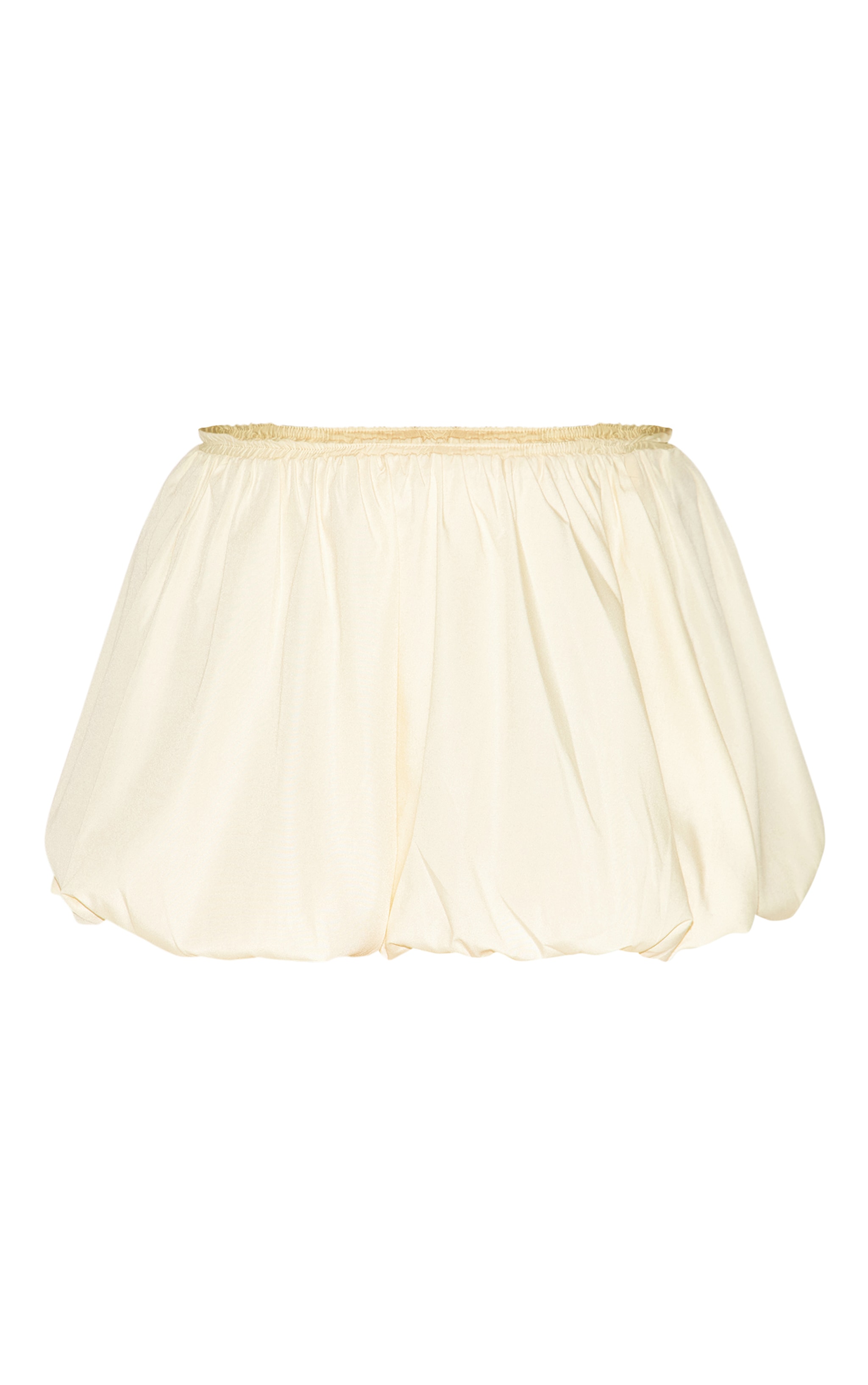 Shape Butter Cream Tailored Puff Ball Mini Skirt image 6