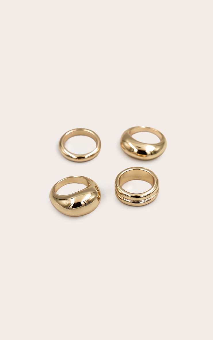 Gold Chunky Multi-pack Rings image 2
