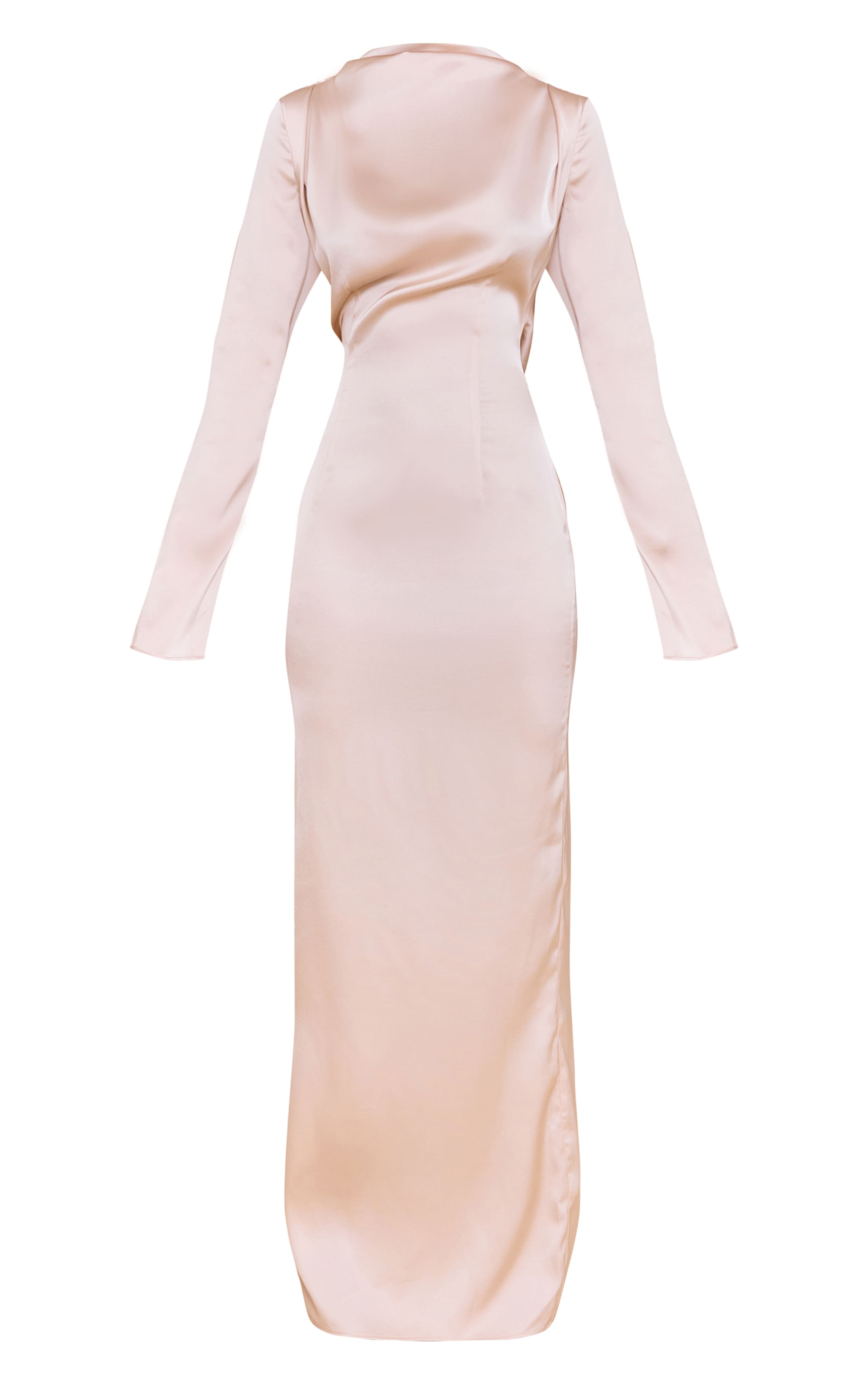 PLT Label Oyster Satin Cowl Back Maxi Dress image 5