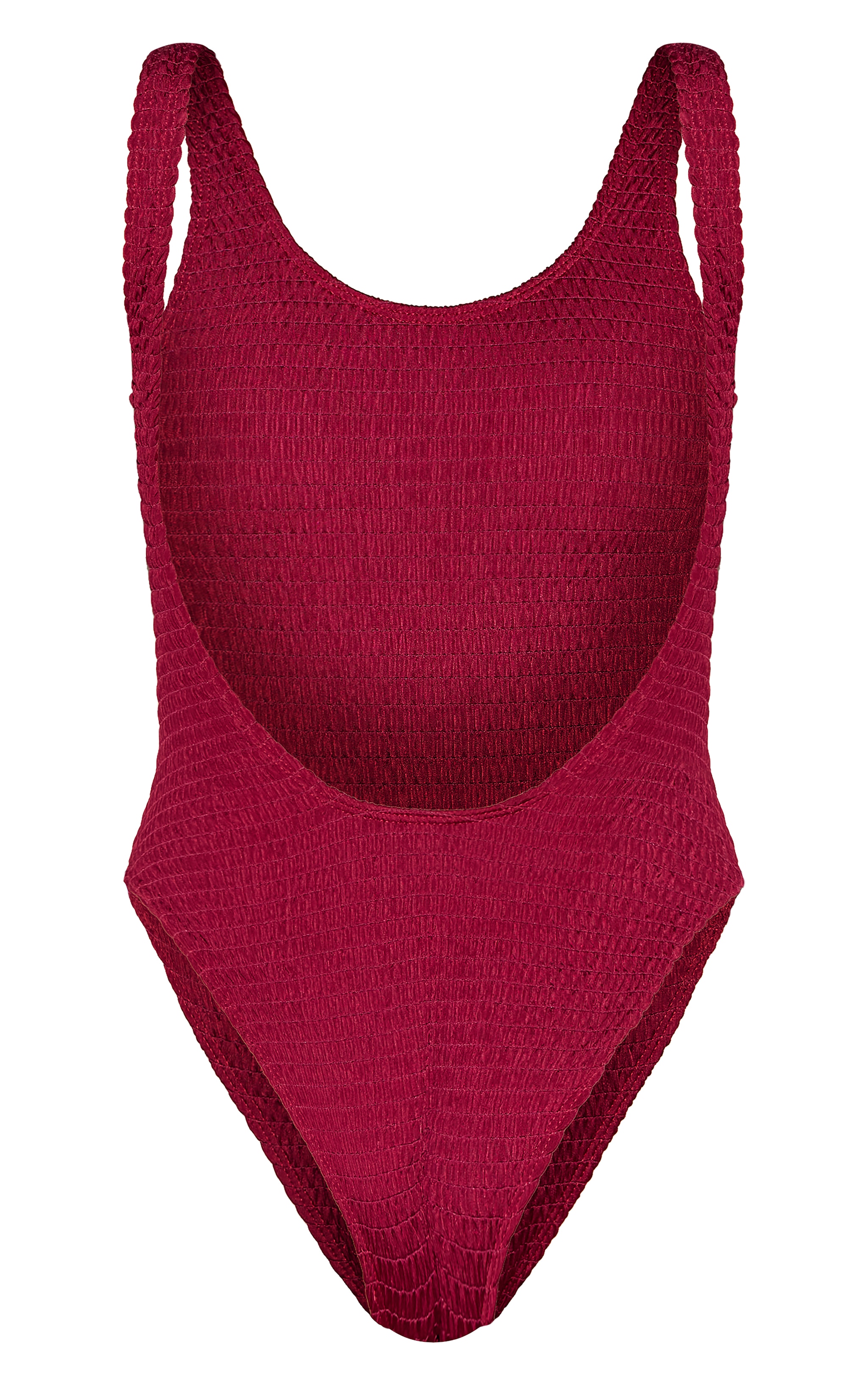 Maillot de bain imprimé bordeaux froncé à dos nu image 6