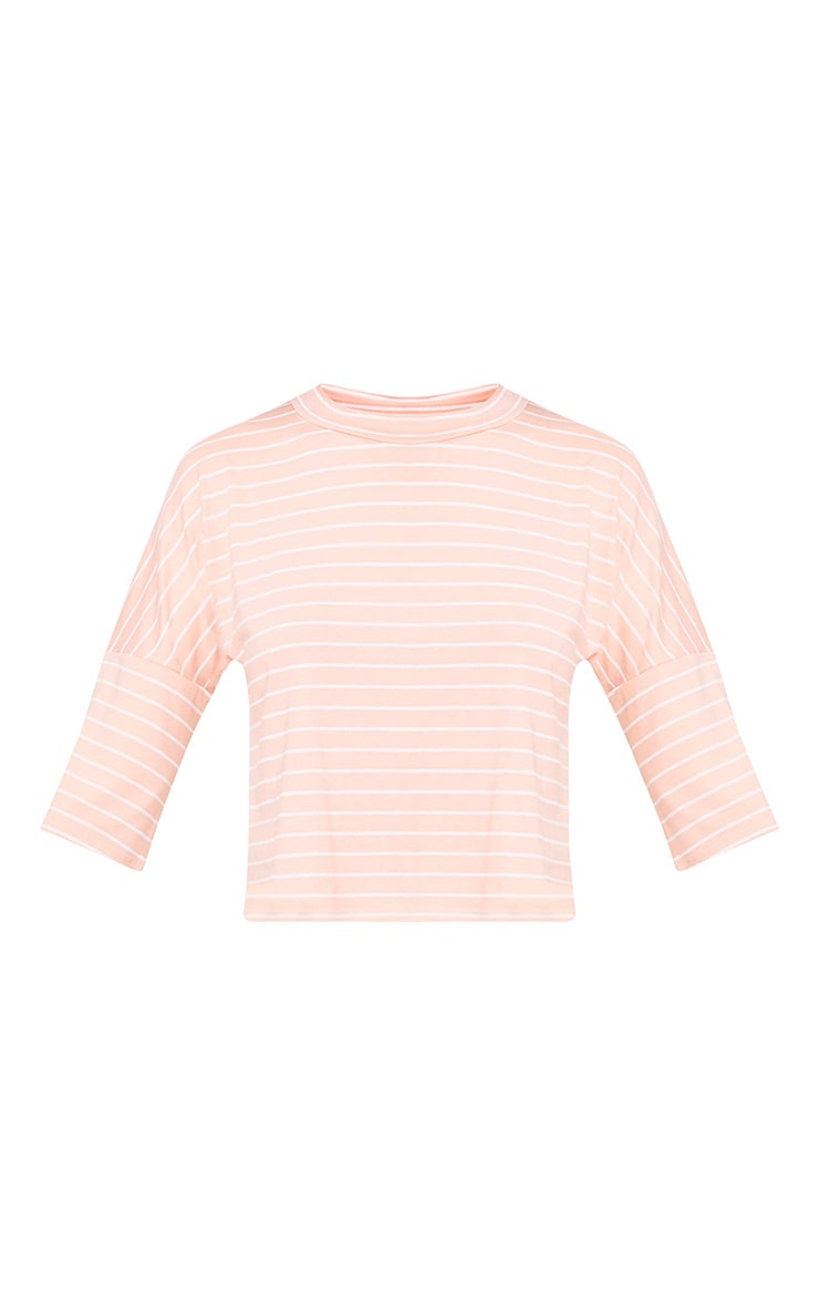 Pink Stripe Oversized T Shirt Tops PrettyLittleThing