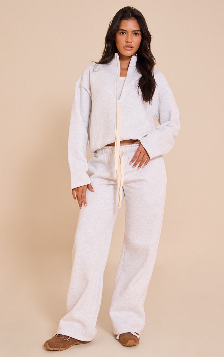 Ash Grey Contrast Drawcord Track Pants image 1