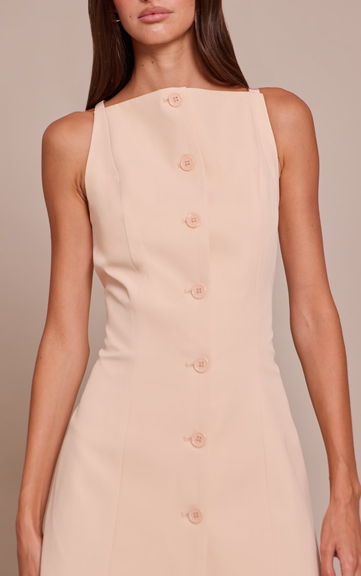 Lemon Tailored Woven Button Down Shift Dress image 4