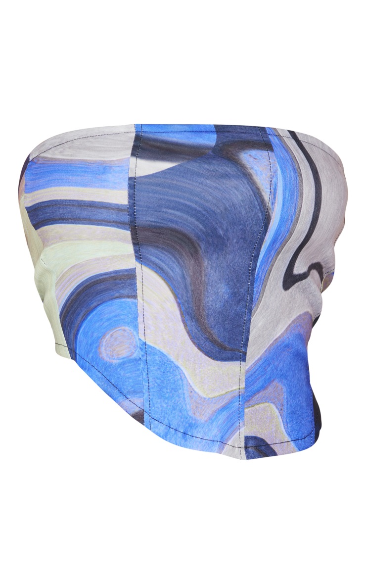 Blue Print Bandeau Corset image 5