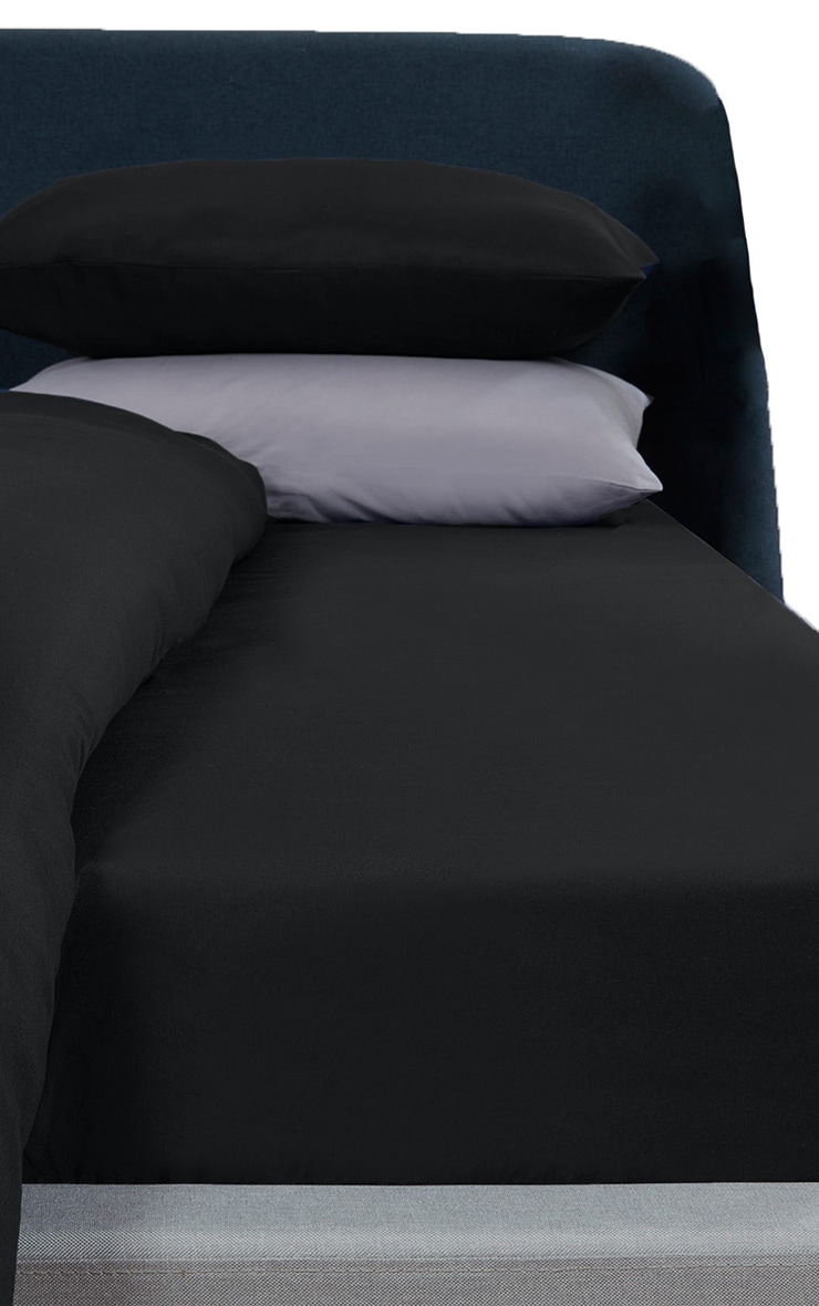 Black Supersoft Fitted King Sheet Home PrettyLittleThing