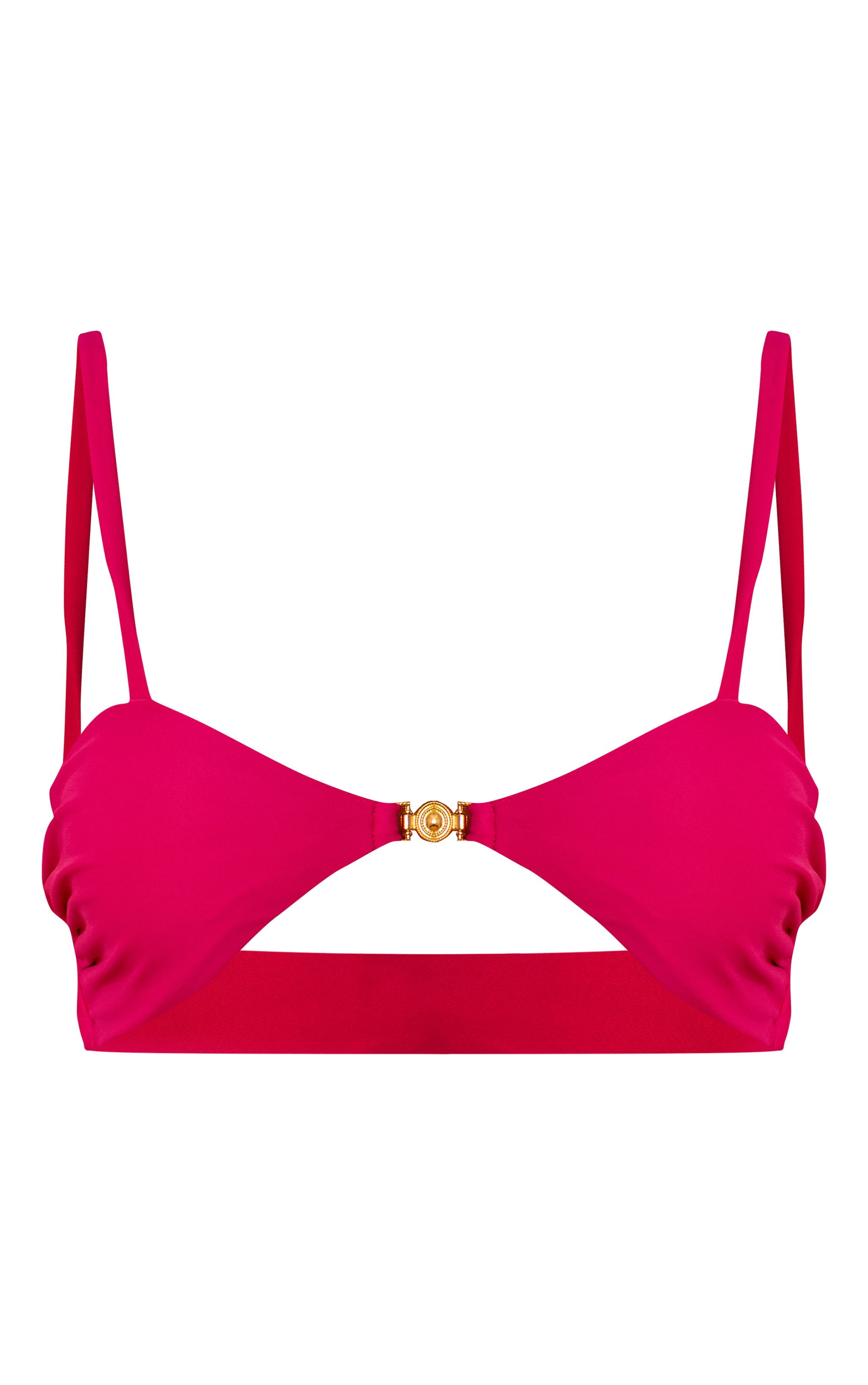 Fuschia Gold Trim Micro Bikini Top image 5