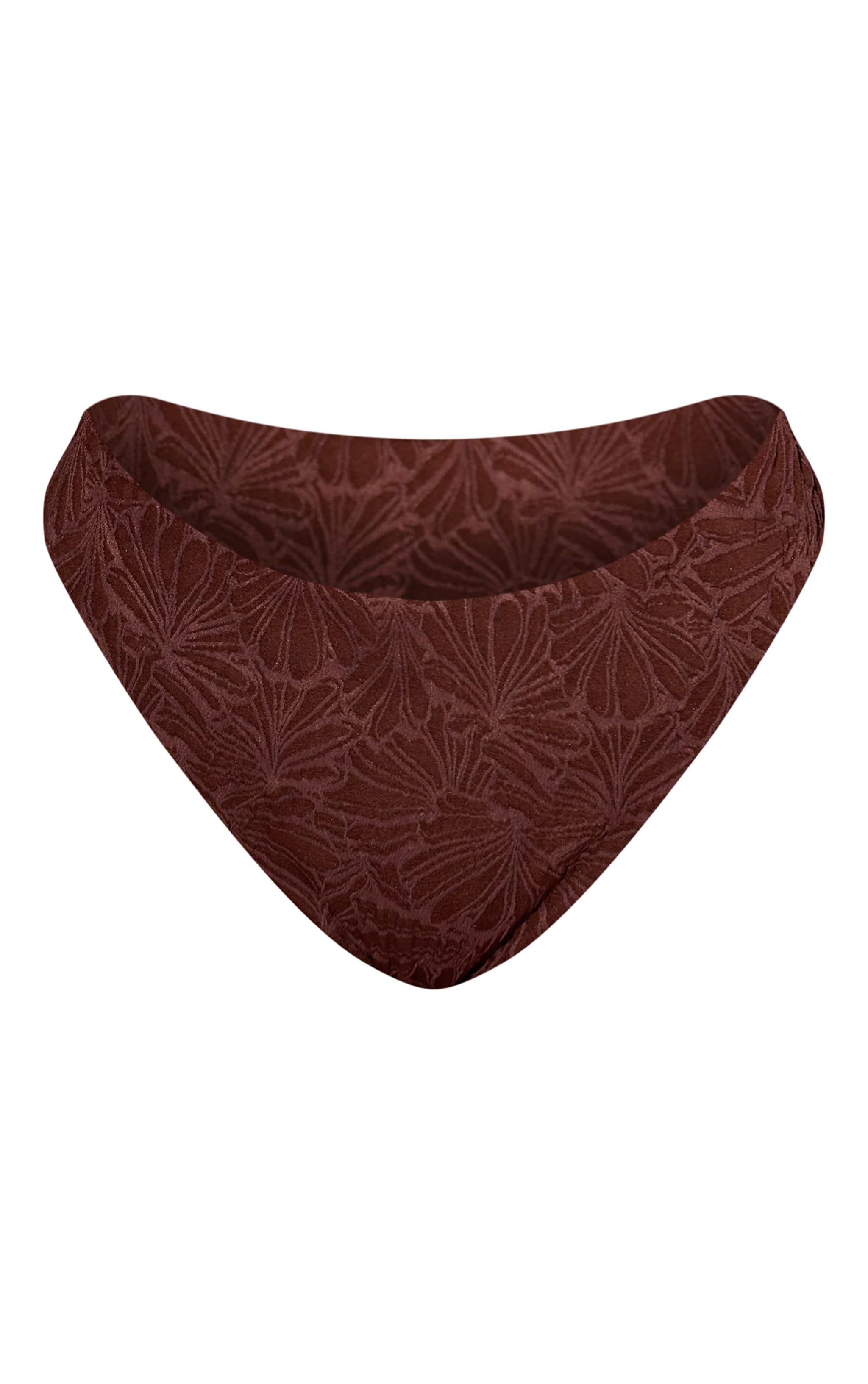 Espresso Textured Swim High Leg Tanga Bikini Bottoms image 5