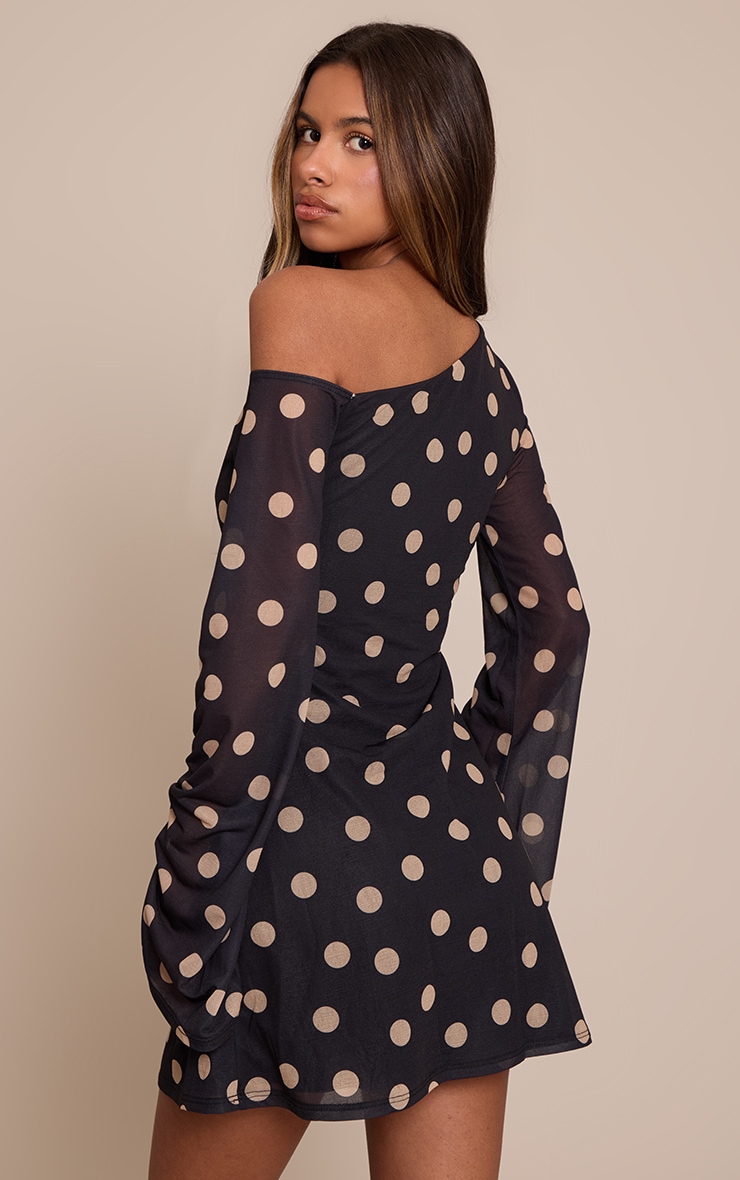 Petite Polka Dot Chiffon Mini Dress image 2