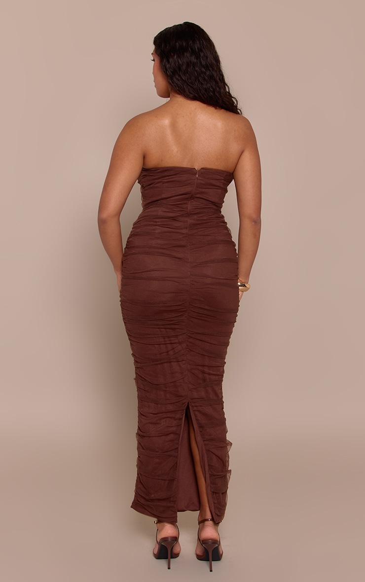 Shape Chocolate Mesh Corset Bandeau Maxi Dress image 2