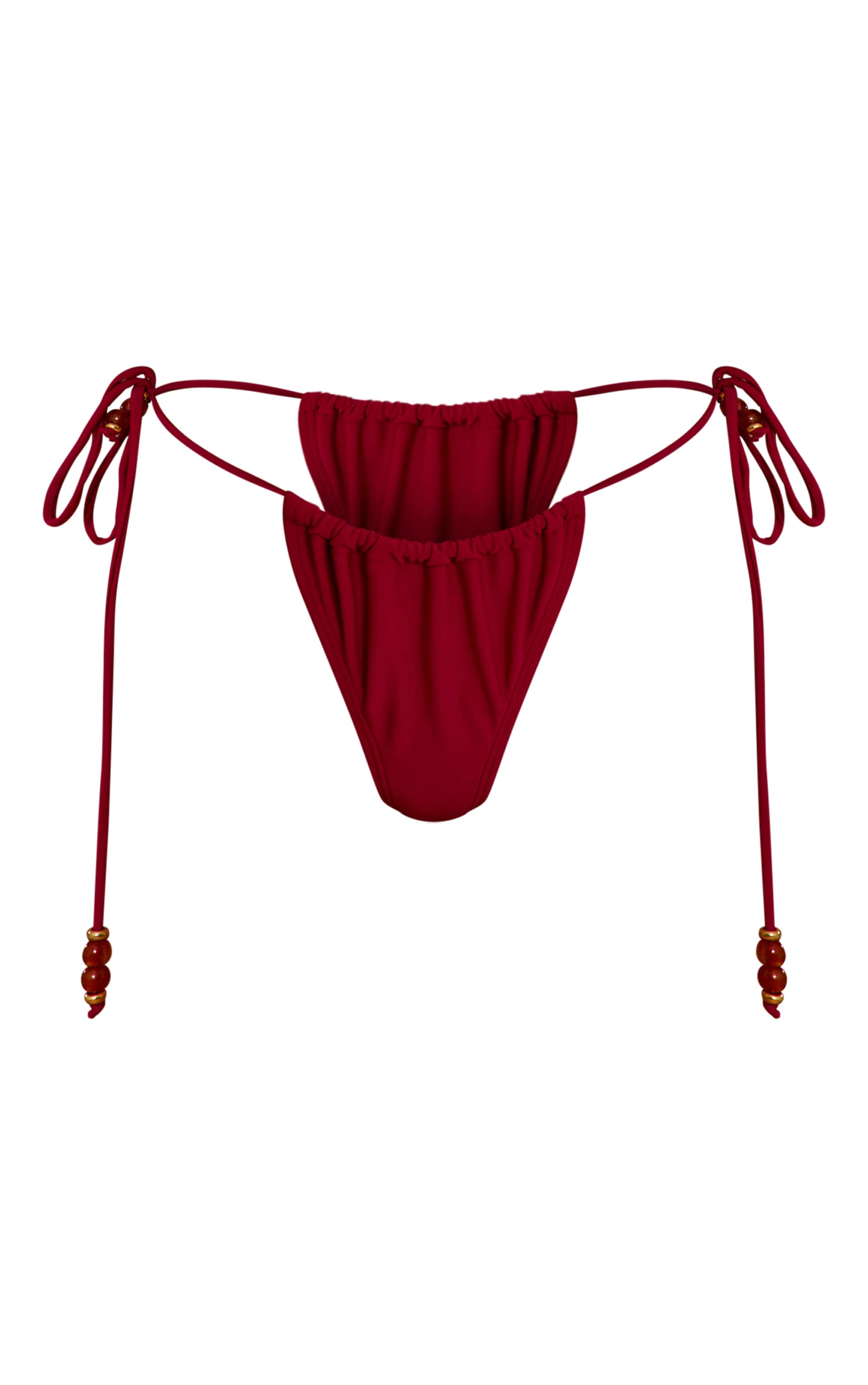 Magenta Beaded Tie Side Bikini Bottom image 5
