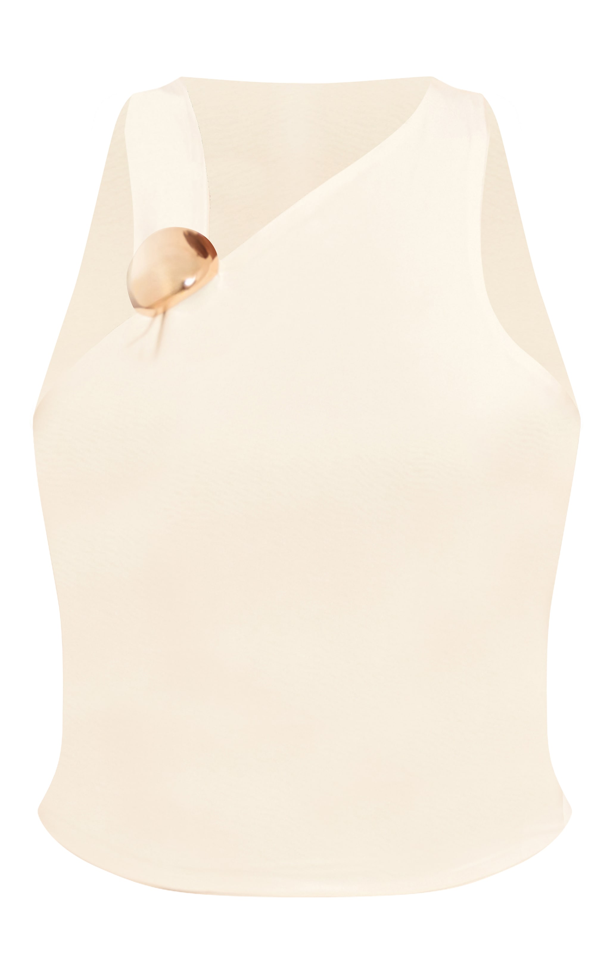Butter Cream Slinky Trim Detail Top image 5