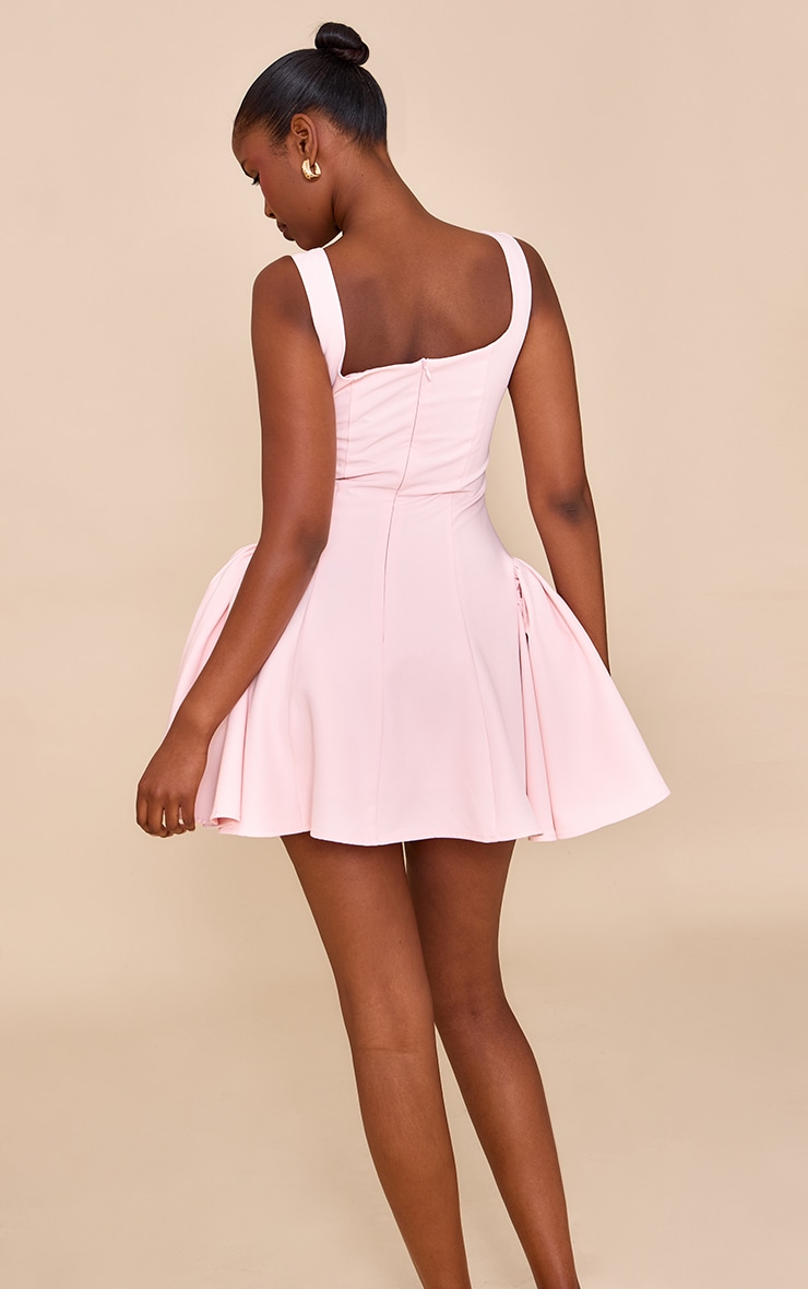 Pale Pink Woven Square Neck Shift Dress image 2