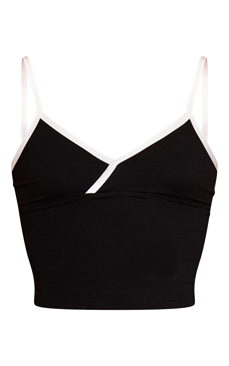 Black Sculpt Contrast Gym Vest image 5