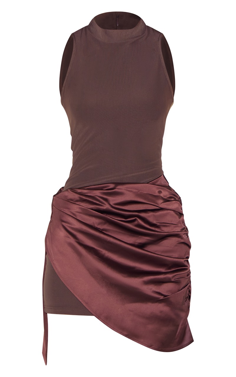 TIMELESS DRAPE DRESS- CHOCOLATE