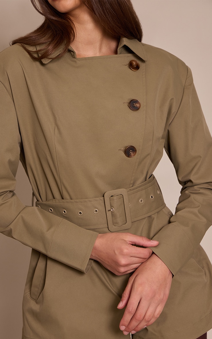 Khaki Trench Belt Detail Romper image 4