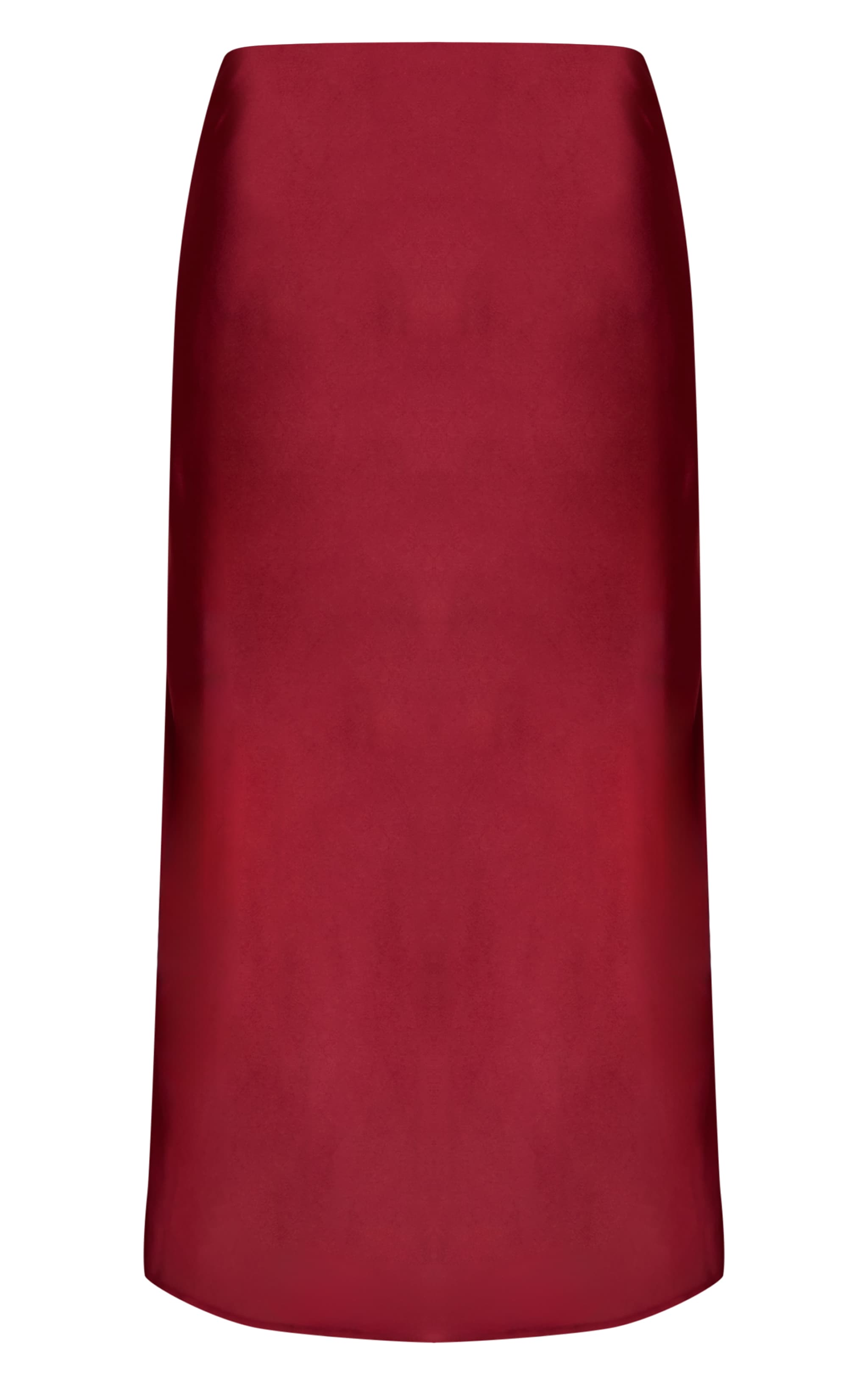 Petite Burgundy Satin Flowy Maxi Skirt image 5