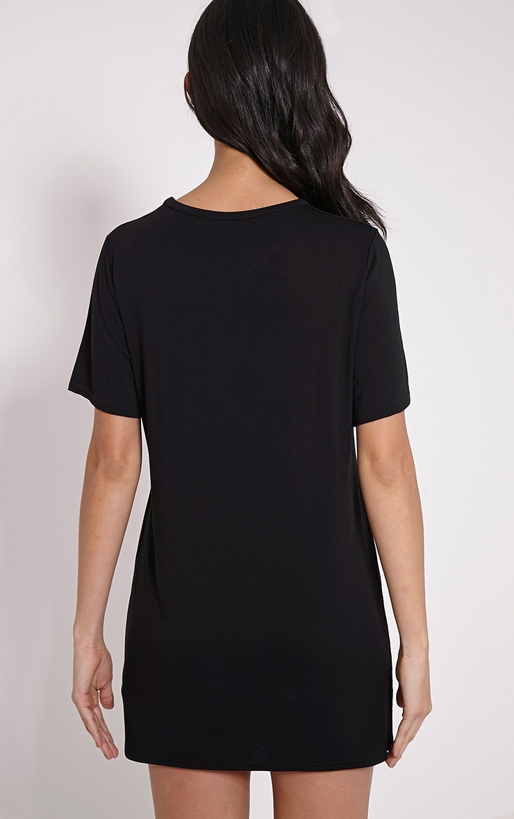 My Bed Or Yours Black Oversized Nightshirt PrettyLittleThing